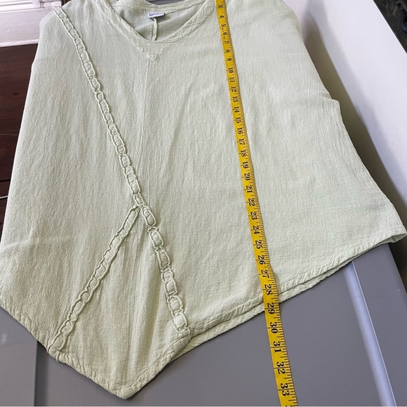 Oh My Gauze XL Pale Green Lightweight Boho Lagenlook Asymmetrical Tunic Artsy - Picture 9 of 12